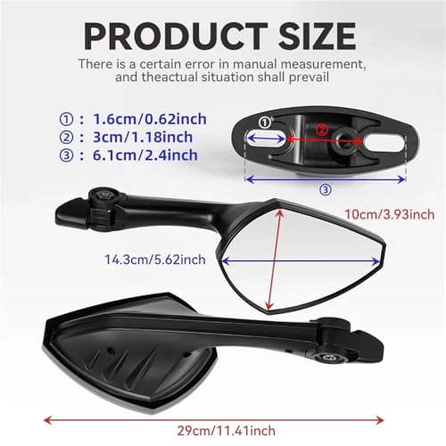 Espejo retrovisor de moto para sustituir el de serie en CBR650R 5