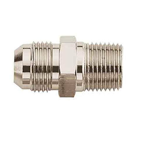 Image of Aeroquip FCE2005 Nickel-Plated Aluminum -6AN Male to 3 /8 inch NPT Male Straight Adapter