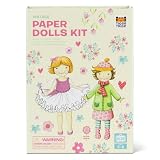 Tiger Tribe: Paper Dolls Kit - Vintage - Design & Dress 2 Paper Dolls, Includes Clothes You Color in, Colored...
