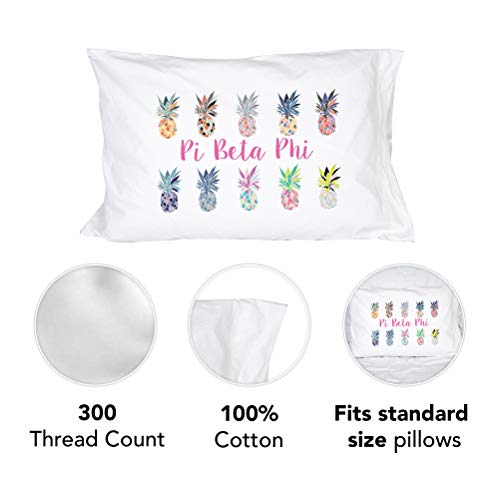 Pi Beta Phi Pillowcase Sorority Pineapple Pop Art 220 Thread Count 100% Cotton Pi Phi #TOP2