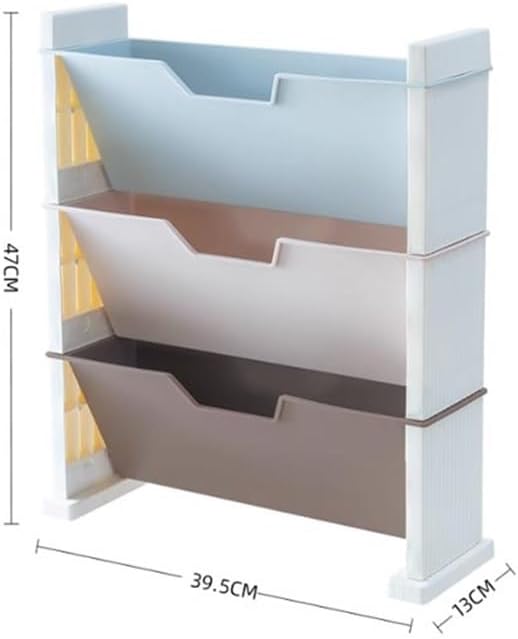 フォルダーオーガナイザー デスク整理整頓 ペーパーレタートレイ 3段 マガジンファイルホルダー オフィス 自宅 学校用(Multi-