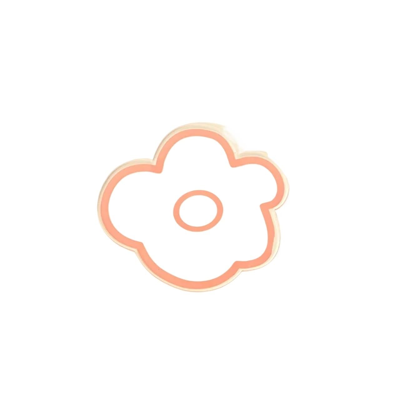 Coaster 3pcs Drink Coasters Transparent Flower Coaster Non-Slip Coffee Mug Mats(Orange)