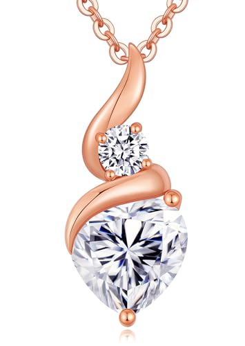 Moissanite Heart Pendant Necklace image