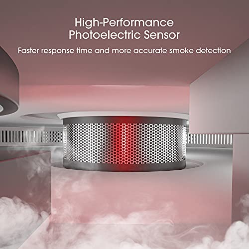 X-Sense Smoke Alarm, 10-Year Lithium Battery Life Fire Alarm with LED Indicator, SD2L0AX, 3-Pack