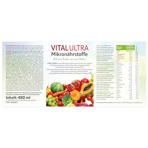 Vitaminsaft für Kinder Vital Ultra, 480 ml Mikronährstoffkonzentrat