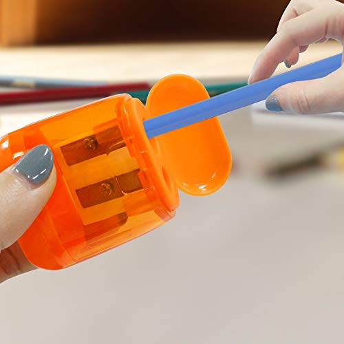 Cosywell Pencil Sharpener Manual Double Holes Colored Handheld Pencil Sharpeners With Lid Portable For School Home Class Office 4 Pcs 4 Colors #TOP3