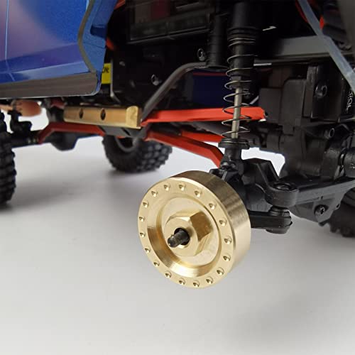 Xsygo 4Pcs 11G Brass Wheel Weights With 7Mm Wheel Hex Hub Extended Wheel Hubs Adapter For Axial Scx24 Upgrades 1/24 Rc Crawler Car (Brass) #TOP4