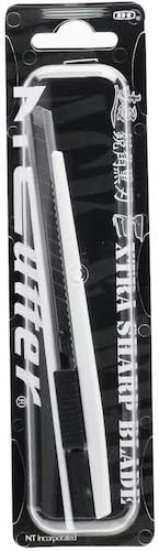 Miniatura 12 de NT Cutter Ultra Sharp Cuchillo de Hoja de Utilidad, Negro y Blanco (MNCR-A1)