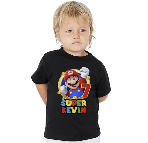 Gamer Mario Birthday Boy Shirt, Family Birthday Shirt, Gaming Boy, Personalized Gamer Shirt, #TOP6