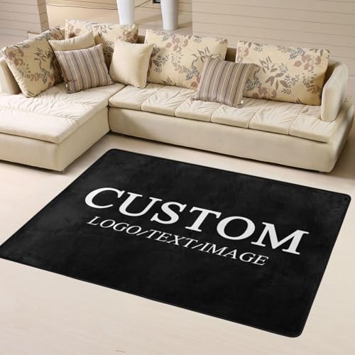 Custom Rug Personalized Area Rug Design Your Logo Image Text Photo Anti Slip Washable Customized Carpet Decorative for Bedroom Living Room Office Business