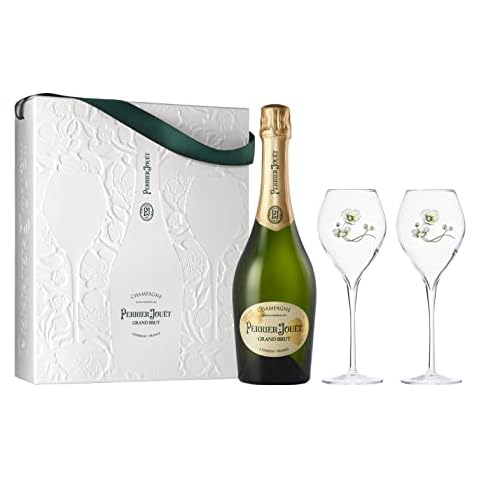 Perrier-Jouët Grand Brut Champagne, 75 cl with 2 flutes Cover