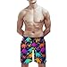 Neon Dinosaur Shorts Mans Elastic Waist Short Pants Board Pant Hawaiian Trunks Fashion Bottoms Breathable Hot Pants 2XL