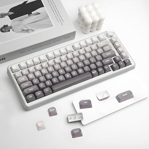 AKepopery PBT Keycaps-Gradient Gray Moa Profile 134keys Round Key caps Set by AKepopery - Used condition - Image 3
