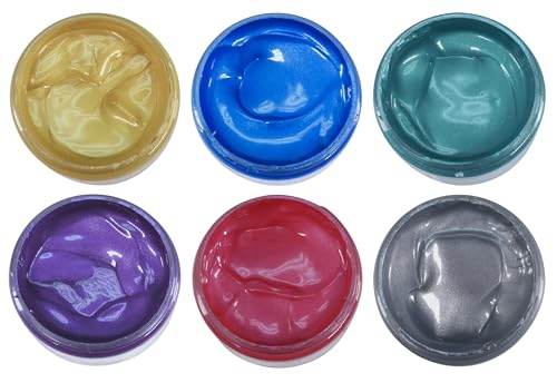 Sax Premium Heavy-Bodied Acrylic Paint, 4 Ounce Jars, Assorted Metallic Colors, Set of 6 by Sax - Image 6