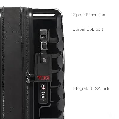 TUMI - 19 Degree Expandable Carry-On - 4-Wheeled Hard Shell Suitcase - 21.8 X 14.0 X 9.0 - Black
