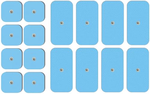 TENSPAD SILVER Set di 16 elettrodi compatibili con dispositivi: Beurer, Bluetens, Sanitas, Vitalcontrol (8 unità 50x50 mm + 8 unità 50x100 mm)