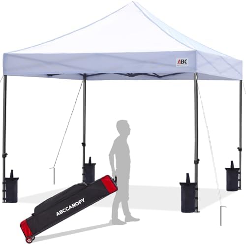 ABCCANOPY Patio Pop Up Canopy Tent 10x10 Commercial-Series (White...