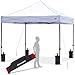 ABCCANOPY Pop up Canopy Tent Commercial Instant Shelter with Wheeled Carry Bag, Bonus 4 Canopy Sand Bags, 10x10 FT White