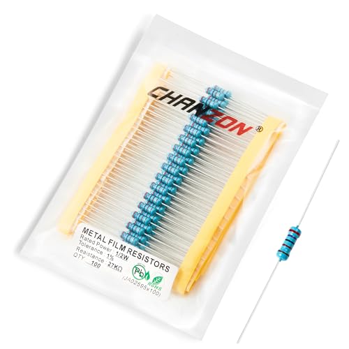 Chanzon 100pcs 1/2W (0.5W) 27K Ω ohm Metal Film Fixed Resistor