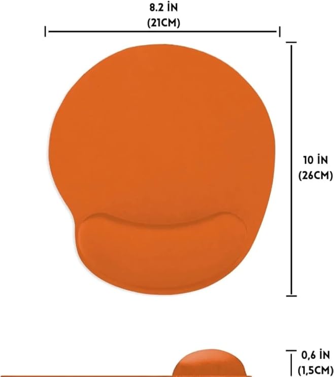 Sogex Bilek Destekli Jel Mouse Pad,Ergonomik Kaymaz Taban,Oyun ve Ofis için Fare Altlığı,Suya Dayanıklı (TURUNCU)