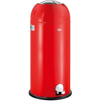Wesco Kickmaster in Red Waste Bin rubbish bin 180731 02
