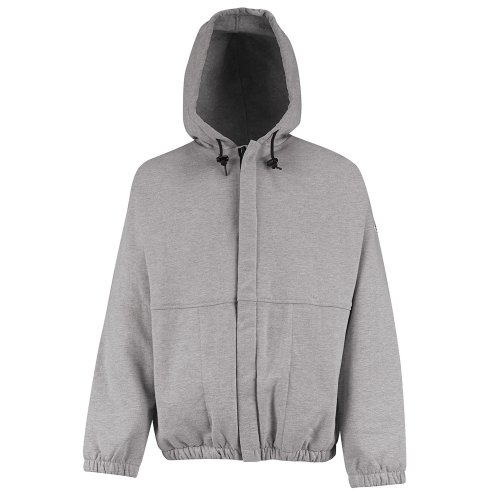 Bulwark SEH6GY Men's Zip-front Hooded Sweatshirt EXCEL FR Grey Small