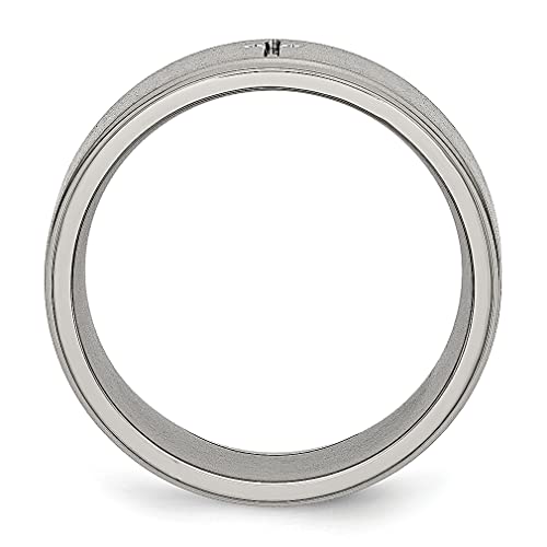 Ice Carats Titanium Cross 8Mm Ridged Edge Ring Man Religious Wedding Designed Fashion Jewelry For Dad Mens Gifts For Him #TOP1