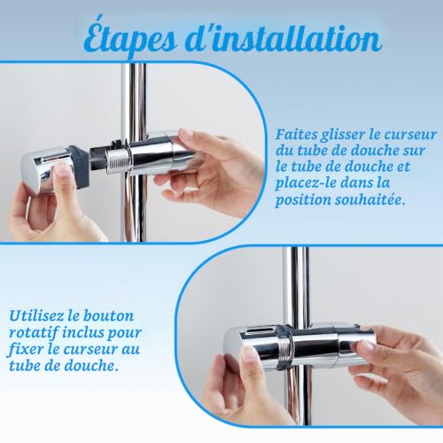 wadafen Support Pommeau de Douche 19-25mm Diamètre Support Douche – vue 6