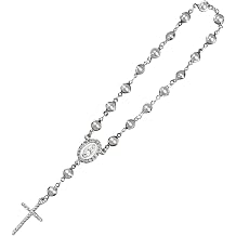 Cross Car Hanging Ornament, Personalized Pearl & Rhinestones Car Rear View Mirror Charm, Stylish Universal Automotive Interior Pendant Decoration for Most Cars Silver