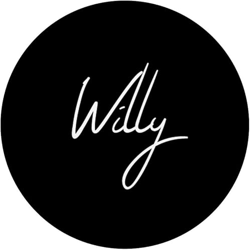 Miniatura 3 de Willy Name White on Black for Boys & Men - Willy PopSockets Swappable PopGrip