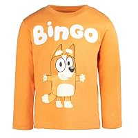 Bluey Bingo Dad Little Boys 3 Pack Long Sleeve T-Shirts Orange/Blue/Gray 7-8 — image 4