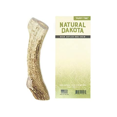 Natural Dakota Premium Deer Antler Chew Toys (Medium) Puppy Tine Cover