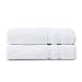 Supreme Turkish Luxury Hotel & Spa Bath Towel 100% Genuine Turkish Combed Cotton, Generously Sized, 30" x 58", Set of 2, White