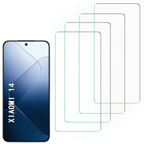 JxVrennzik [4 Pack] Tempered Glass Screen Protector for Xiaomi 14
