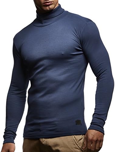 Leif Nelson Męski sweter z golfem, sweter z golfem, bluza z kapturem