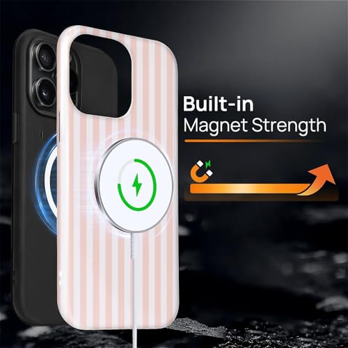 Coque iPhone 15 Pro Max MagSafe évite les rayures style rétro rose - 4