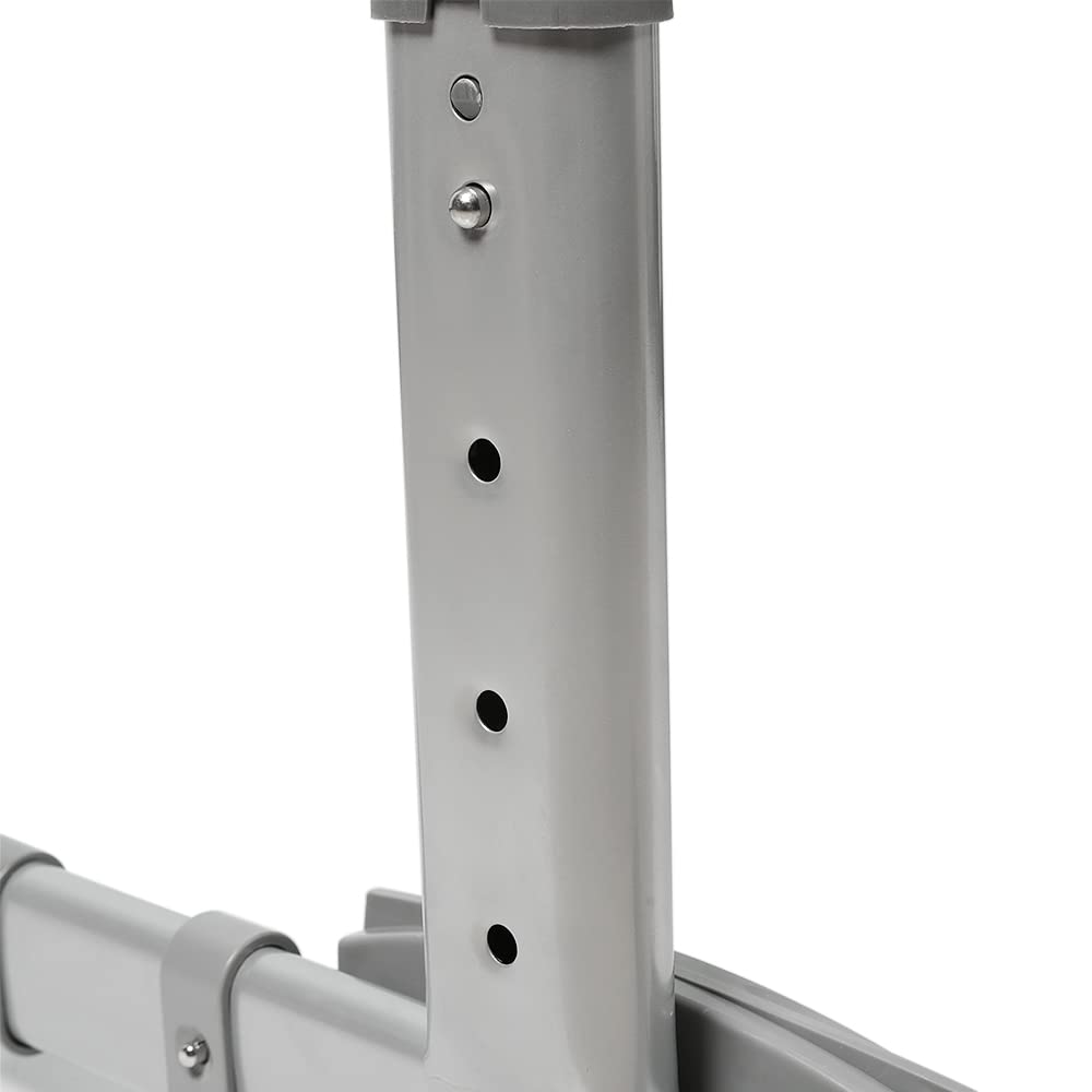 HUOLE Cuna de Colecho para Bebé con Colchón, Función de Mecedora, Lateral Abatible, Altura Ajustable, Panel de Malla, Ruedas y Bolsa de Viaje 0-6 Meses (93 * 57 * 71-88cm-gris Oscuro)