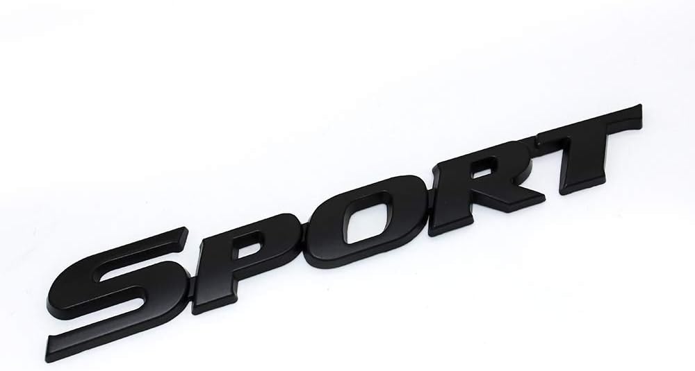 Wesport Sport Emblems Car Badges Emblems Car Decals 3D Metal Rear Trunk Emblem Badge Decals Fit All Car Accessories(Orthodox black)
