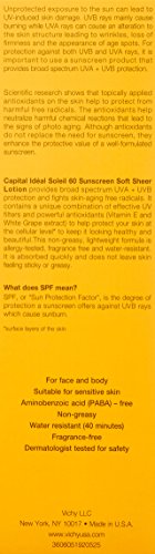 Vichy Laboratories Capital Soleil Spf 60 Soft Sheer Sunscreen Lotion, 5 Oz #TOP5