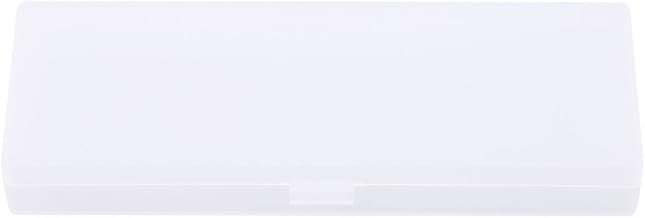 PINKING Pen Case, Translucent Plastic, Pencil Case, Pen Box, Pencil Case, Simple, Office Supplies, Large Capacity, Multi-functional, White