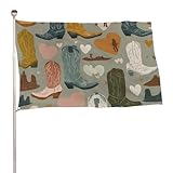 Desert Boots with Heart Garden Flags for Outside...