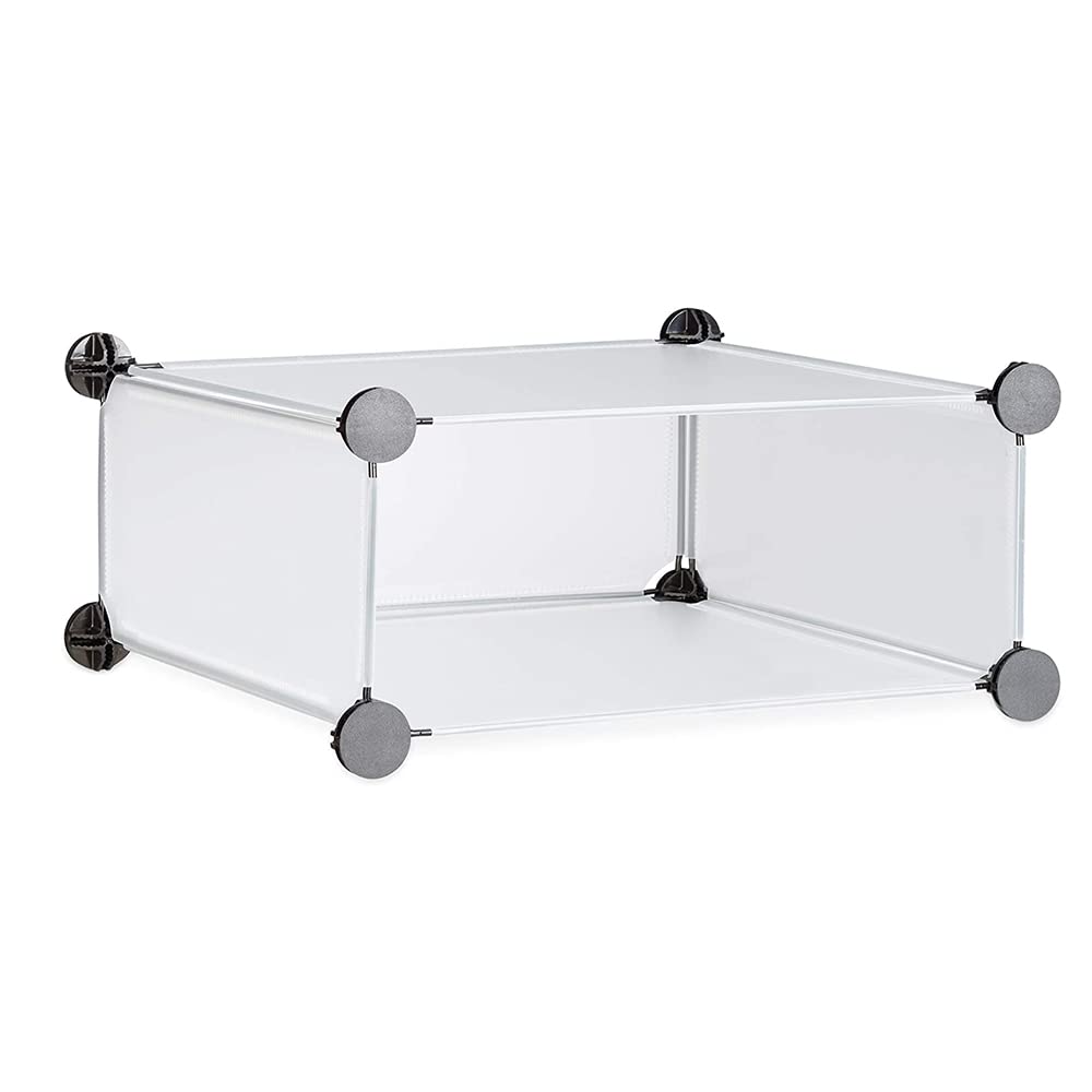 12 Cubos Organizadores para Almacenamiento con Puertas, Estantes de Plástico Apilables DIY, Multifuncionales, Modulares, Estantería de Armario para Libros, Ropa, Juguetes(91*36*105cm)