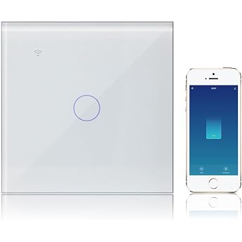 KETOTEK Smart Light Switch WLAN Single 1-Way Alexa Compatible Flush-Mounted