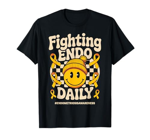 Fighting Endo Daily - Yellow Ribbon Endometriosis Awareness Camiseta