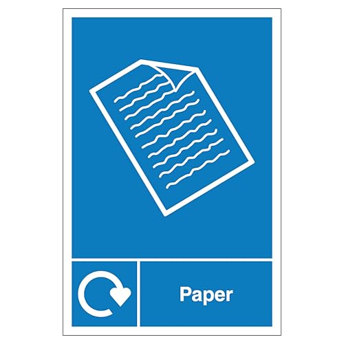Panneau de sécurité rigide V Safety WRAP grand format 450x600 mm pour marquage Paper Recycling