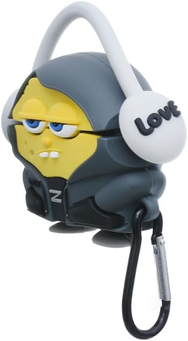 Image of Cartoon Silicone Case Compatible with Apple AirPods Pro 2 Case Cover - Cute 3D Shockproof 360 Protective Skin Cover with Keychain | AirPods Pro 2nd Gen Case (Cool-Spongebob)