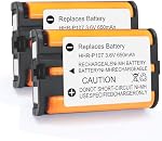 2PACK HHR-P107 NI-MH Rechargeable Battery 3.6V 650mAh Replacement Batteries for Panasonic Cordless Phone