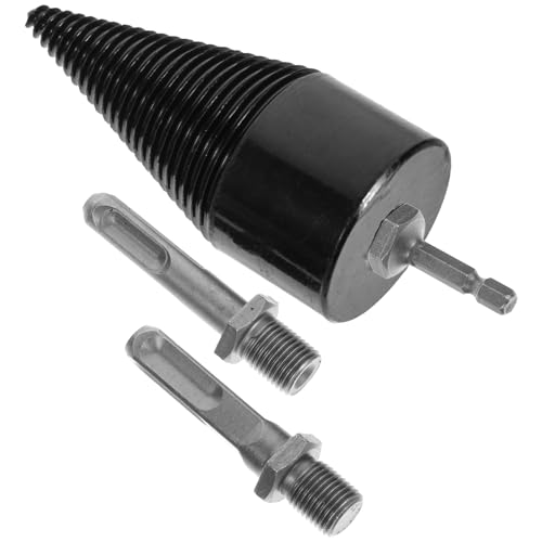 VALICLUD Brocas para Leña 4 Piezas Puntas Hexagonales Acero Resistente Diámetro 42 MM Kit para Taladro Eléctrico Adecuado para Astilladora y Uso Exteriores