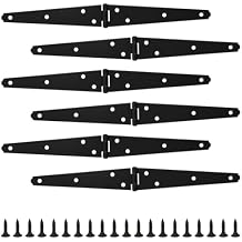 6 Pcs 6 Inch Light Strap Hinge, Heavy Duty Shed Door Hinges for Fence Wood Gate Cabinet Door