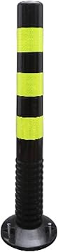 Driveway Barrier Traffic Barricade 12 10 8 6 4 2 Pack Traffic Delineator Posts Flexible Parking Barrier Column, Driveway/Entrances/Sidewalks Safety Parking Barrier Post Caution ConesBlack+yellow,1 Pa